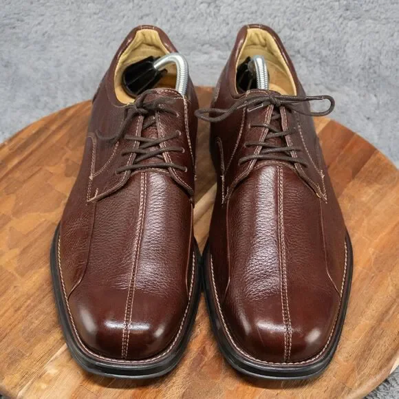 STUDIO BELVEDERE BAY BRIDGE MEN’S Brown Leather Oxford Shoes Sz 10 EEE MSRP $130